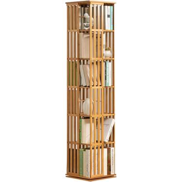 Imagem de Bookshelf-thelf-the-thei-the-teto estante de 6 camadas Display Stand Books Books Organizer prateleira unidade para sala de estar, quarto, b, 37x37x178cm