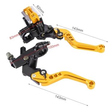 Imagem de Alavancas de Cilindro Mestre de Motocicletas Ajustáveis, Ajuste Universal para, Alumínio CNC, Espelho Retrovisor, Instalação Fácil, Ajuste de Distância de Seis Genes, Plugue de