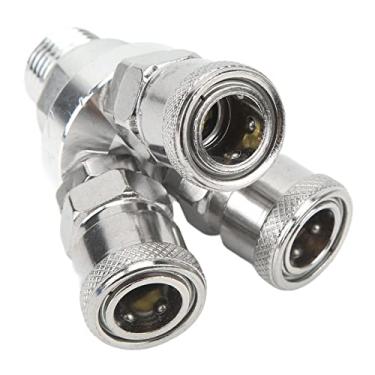 Imagem de Couplador Rápido de 360 ​​graus Rotativo, Tipo Universal de Rosca Masculina Mangueira Compressor Ar, Acoplador Rápido 3 Vias, para Uso Industrial, ARO, Uso Automotivo