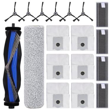 Imagem de Peças de reposição para aspirador de pó robô Ecovacs Deebot X8 Pro Omni/Yeedi S14 Plus - Acessórios de reposição, 1 escova principal, 1 rolo, 4 filtros HEPA, 6 escovas laterais, 6 sacos de pó
