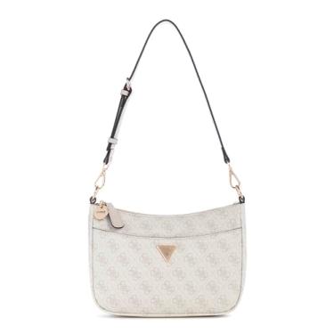 Imagem de GUESS Bolsa de ombro com logotipo Sarai, Logotipo de osso, One Size, Bolsa de ombro com logotipo Sarai
