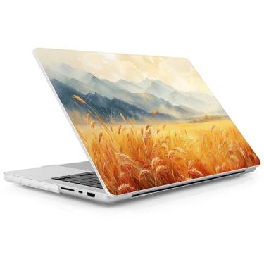 Imagem de Lepeoac Capa rígida para MacBook Pro de 16 polegadas 2021 2022 2023 2024 versão A3186 A3403 M4 A2991 M3 A2780 M2 A2485 M1 Pro/Max, capa rígida com protetor de tela e capa de teclado, campo de trigo