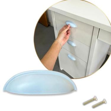 Imagem de 12 Puxadores Concha linha Kids, Tons pasteis, 64mm em Metal - Compras 