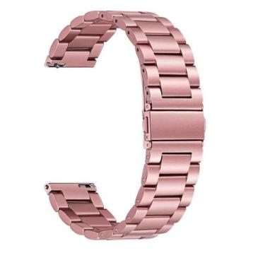 Imagem de Pulseira De Aço Troca Rápida Para Gtr 47mm Cor Pink Rose - 123smart
