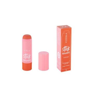 Imagem de Blush Stick Vizzela em Bastão 7g - Vegana Longa Duração Efeito Natural