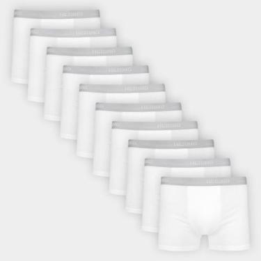 Imagem de Kit Cueca Boxer Hering 10 Peças, Branco, M