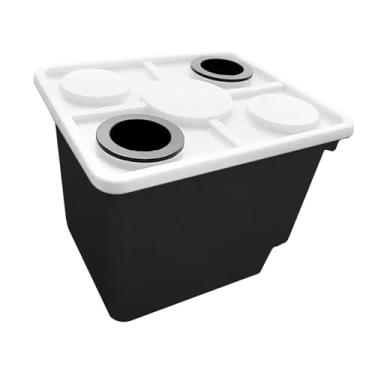 Imagem de Ioensy Balde hidropônico para cultivo de plantas, recipiente resistente ao desgaste, vaso para cultivo em águas profundas para tomate, estufa de vegetais, Preto