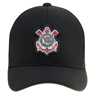 Imagem de Boné Corinthians Oficial - SUPER CAP, Preto, Branco, Vermelho