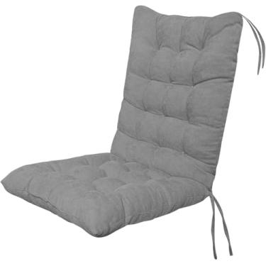 Imagem de Cadeira De Balanço, Cadeiras De Encosto Alto, Assento Traseiro Tuftado Premium, Almofadas De Cadeira De Encosto Alto Ao Ar Livre Com Laços Para Casa Interna, Cadeira De Mesa, Cadei, Orange