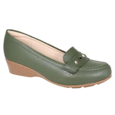 Imagem de Sapato Boneca Modare Feminino Scarpin Salto Baixo 7014.296, Oliva, 38