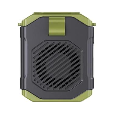 Imagem de XLWLLNJ Ventilador de cintura portátil com clipe para cinto, ventilador de pescoço vestível para trabalho em fazenda ao ar livre, Verde