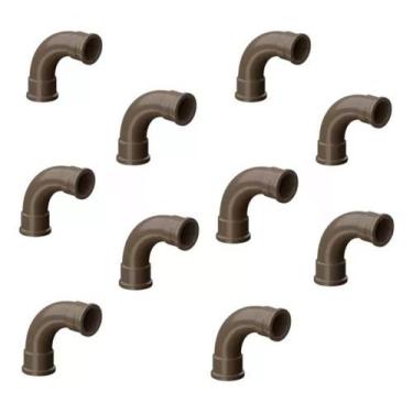 Imagem de Kit 10 Curva Longa Pvc Marrom Soldável 50mm 90º Tigre