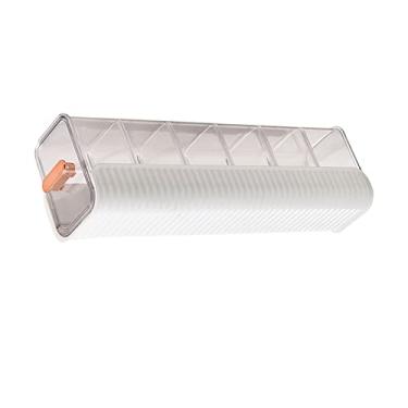 Imagem de SUNGOOYUE Organizador de Roupas íntimas de Parede Organizador Removível de Montagem de Parede Hidratável para Quartos Em Casa, Caixa Transparente, Maçaneta Dourada (Branco elegante)