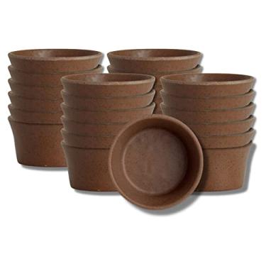 Imagem de Creations Tigelas de melamina ramekin, Steelite Heavy Duty Unbreakable Commercial Foodservice Restaurant, Cali Redwood Copper Round 5,8 cm, 3 cm de profundidade 42,5 g, pratos de servir salgadinhos de