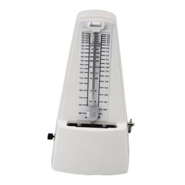 Imagem de predolo Metrônomo mecânico de som alto, de alta precisão, preciso, profissional para piano, violino e ukulele, Branco