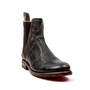 Imagem de Bota curta feminina de couro Nandi Bed|Stu (7, preta Lux)