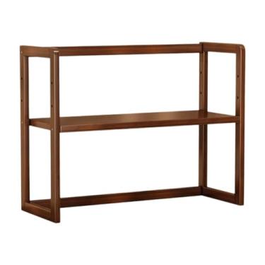 Imagem de Ｂｅｓｇａ Organizador de mesa, prateleira de armazenamento, painel traseiro de camada dupla, prateleira de exposição de mesa, estante para balcão, despensa, Comprimento 42cm