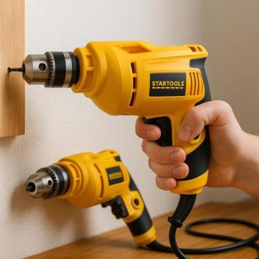 Imagem de Furadeira Impacto 600W Parafusadeira Reversível Eletrica127w Mandril 1