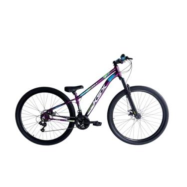 Imagem de Bicicleta Bike Aro 29 MTB Alumínio KSX GRAU SD7 21V Câmbio ESPECIAL S. Cabeamento Interno Unissex (VIOLETA (C/M AZUL), 13)