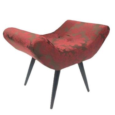 Imagem de Puff Decorativo Elegance 215 Marsala com Marrom - Sua Casa Decor