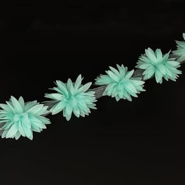 Imagem de 1 jarda vintage folhas de flores fita de acabamento de renda folha bordado tecido apliques fita de renda para roupas de vestido cortina decoração de casa brinco fazer artesanato de costura artesanal