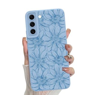 Imagem de Capa de telefone MZELQ Silicone Azul Floral Samsung Galaxy S22