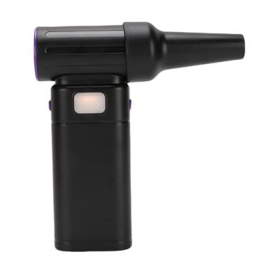 Imagem de Tnfeeon Duster Elétrico, Soprador de Ar Sem Fio de 8000mAh Com Luz LED para Secagem de Animais de Estimação, Limpeza do Teclado, Acampamento Portátil Portátil (Preto)