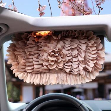 Imagem de Lindo estojo de armazenamento de CD fofo, clipe organizador de viseira de sol de renda de pelúcia, bolsa de bolso multifuncional para cartão, universal para carro (12)