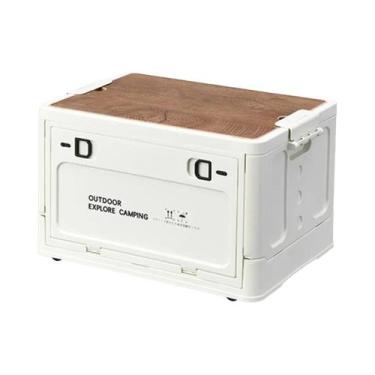 Imagem de Grande Caixa De Armazenamento Dobrável Para Carro De 30L Com Tampa De 