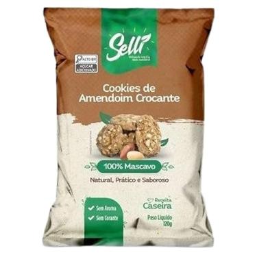 Imagem de Cookies de Amendoim Crocante Com Açúcar Mascavo Sell-e 120g