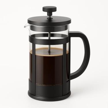 Imagem de Cafeteira Prensa Francesa, 600ml, Preta, com Filtro de Aço Inoxidável, Ideal para Café, Chá e Leite