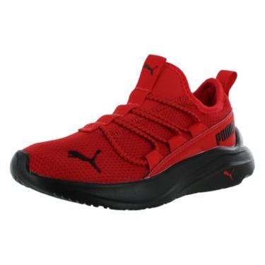 Imagem de PUMA Tênis infantil unissex One4all, Vermelho de alto risco/preto Puma, 14