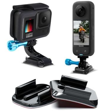 Imagem de Suporte adesivo flexível para Insta 360 X5/X4/X3/X2 GO 2/3/S, suporte adesivo compatível com GoPro Action Camera Hero 13/12/11/10/9/8 Câmeras de ação DJI Osmo Snowboard Surfboard Kit de montagem de