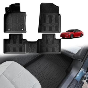 Imagem de TripleAliners Tapetes De Assoalho All Weather Liners Compatíveis Com Toyota Camry 2025 (Incluindo Híbrido) Acessórios 1ª E 2ª Fileiras Conjunto Completo De Revestimentos De Assoalho Tpe Custom Fit P