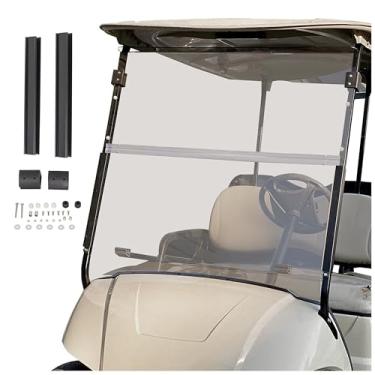 Imagem de Para-brisa em estilo ecológico para carrinho de golfe Yamaha (2007-2016) | Para-brisa de fumaça dobrável para carrinho de golfe Yamaha Drive G29 ou elétrico (07-16)...
