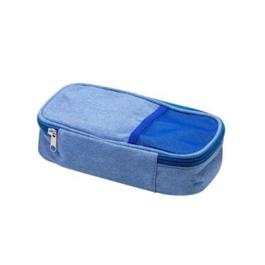 Imagem de Estojo 50 Pens Ziper Jeans Azul Tela Brw