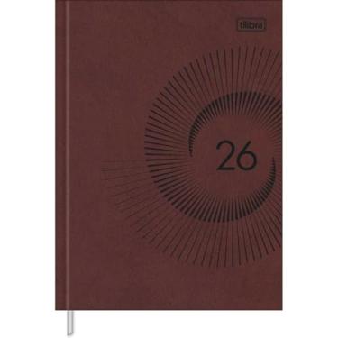 Imagem de Tilibra - Agenda Executiva Costurada Diária 12,3 x 16,6 cm Prátika Master 2026 - Bordô