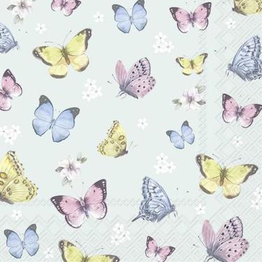 Imagem de Guardanapo para Decoupage Ihr 33x33 Borboleta Azul C/ 2 Unidades - GUA