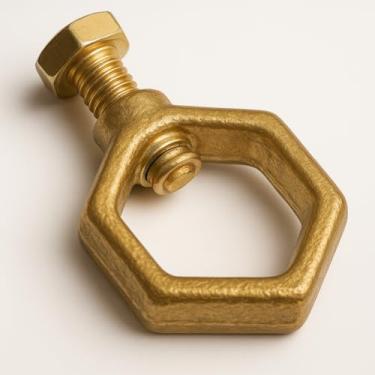 Imagem de Conector Grampo 1/2 a 5/8 GTDU Para Haste Terra de Sistema Aterramento para Conexão de Fio e Instalação Elétrica Cobre