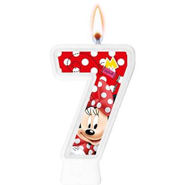 Imagem de Vela Numeral Red Minnie Numero 7 01 Un.