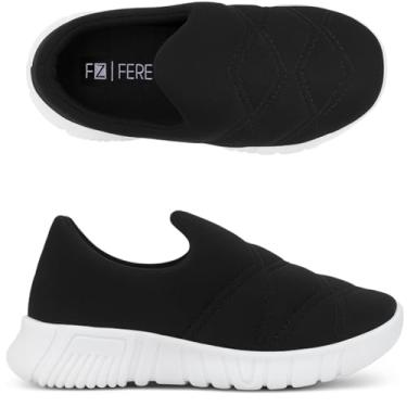 Imagem de Tênis Slip-on Casual Preto, Calce Fácil, Escola, Brincar, Aulas, Confortável (116-infantil-preto-24)