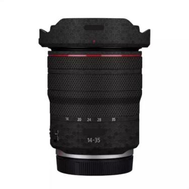 Imagem de RF 14-35 4 Adesivo de lente de câmera para Canon RF 14-35 mm F4 Macro Coat Wraps Película Protetor Vinil Decalque Skin (Honeycomb Black)