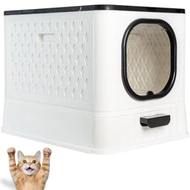 Imagem de Caixa de Areia Fechada para Gatos Furba Luxo com Brindes Inclusos, Branca