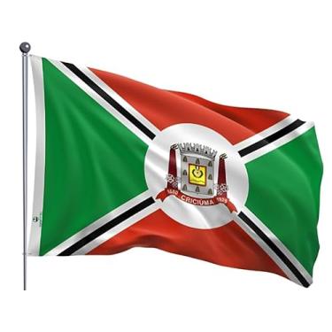 Imagem de Bandeira do Município de Criciúma Dupla Face Estampada Tamanho 70x100cm