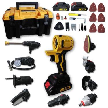Imagem de Motosserra Chave De Impacto Furadeira Multifuncional 1500w 2 Bateria -