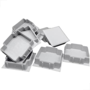 Imagem de Tampa Plastica Para Tubo De Alumínio 50x50 Fosco 10 Unidades - Fast Vi