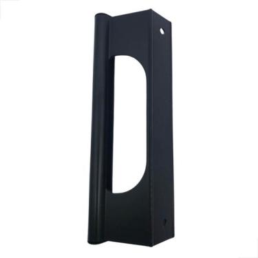 Imagem de Puxador Para Portão Porta Alumínio Madeira Pux157 Preto - Mettallfleck