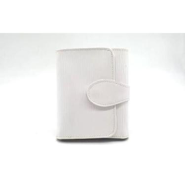 Imagem de Carteira feminina de couro completa cartão moeda cheque AJ27, Branco