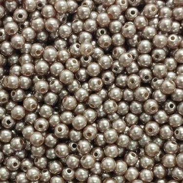 Imagem de PÉROLA DE ABS LISA Nº 05 20G PEROLA 5MM - LADEIRA BIJUTERIAS, BEGE