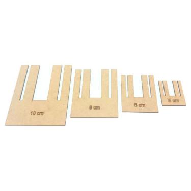 Imagem de Gabarito Régua molde Mdf De Fazer Laços - armarinhos lahr